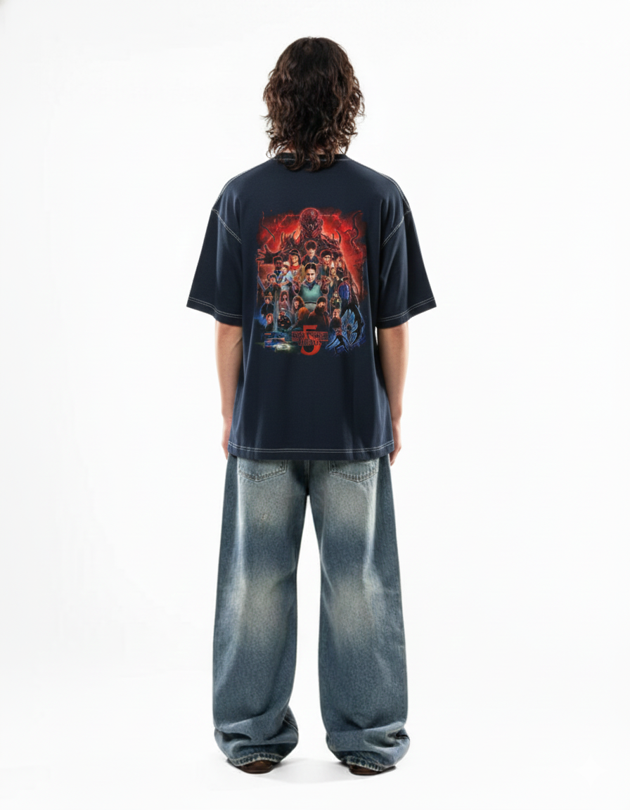 Stranger Things Season 5 – Oversized Graphic T-Shirt
