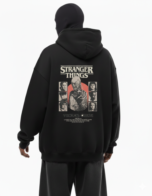 Junex “Stranger Shadows” Oversized Hoodie – 400 GSM Heavyweight Cotton