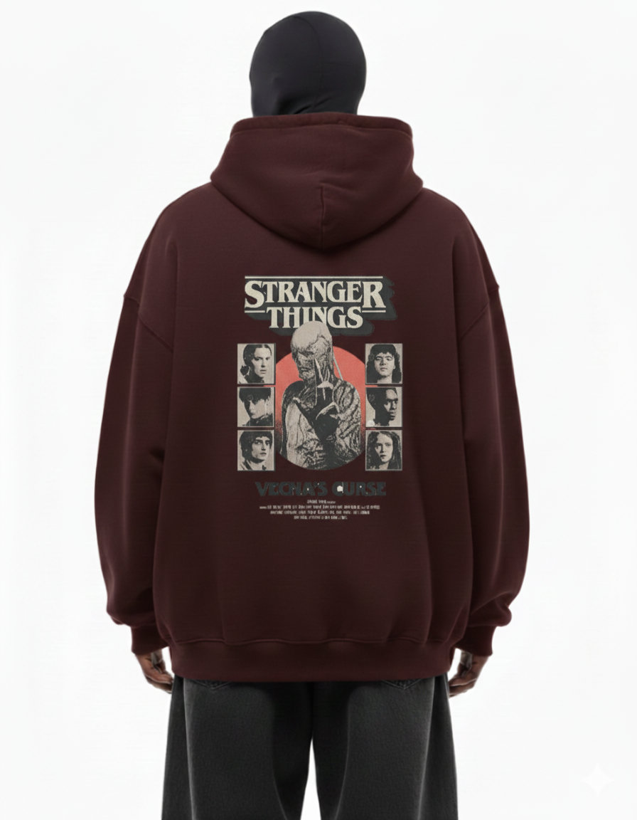 Junex “Stranger Shadows” Oversized Hoodie – 400 GSM Heavyweight Cotton