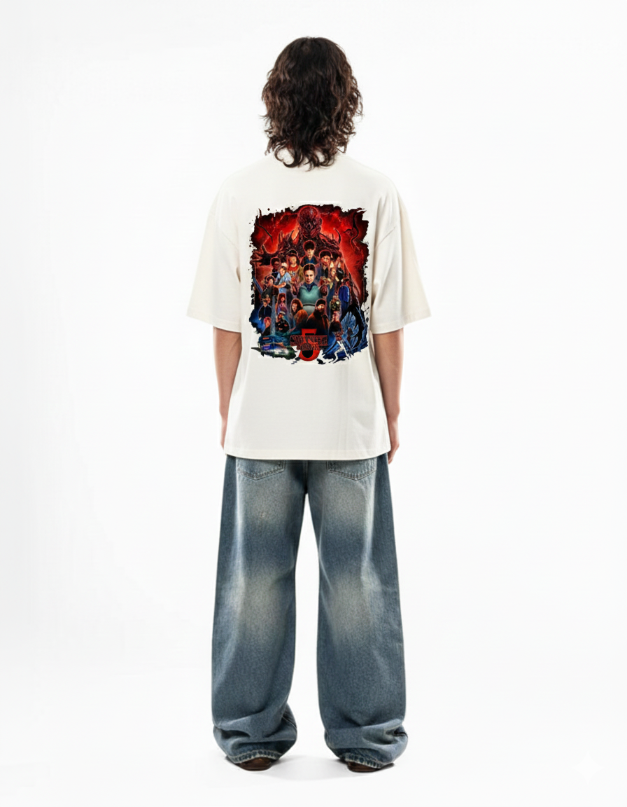 Stranger Things Season 5 – Oversized Graphic T-Shirt