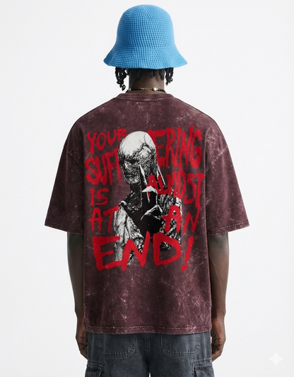 Stranger Things Acid Wash Oversized T-Shirt – Premium 240 GSM Streetwear Tee (Junex)