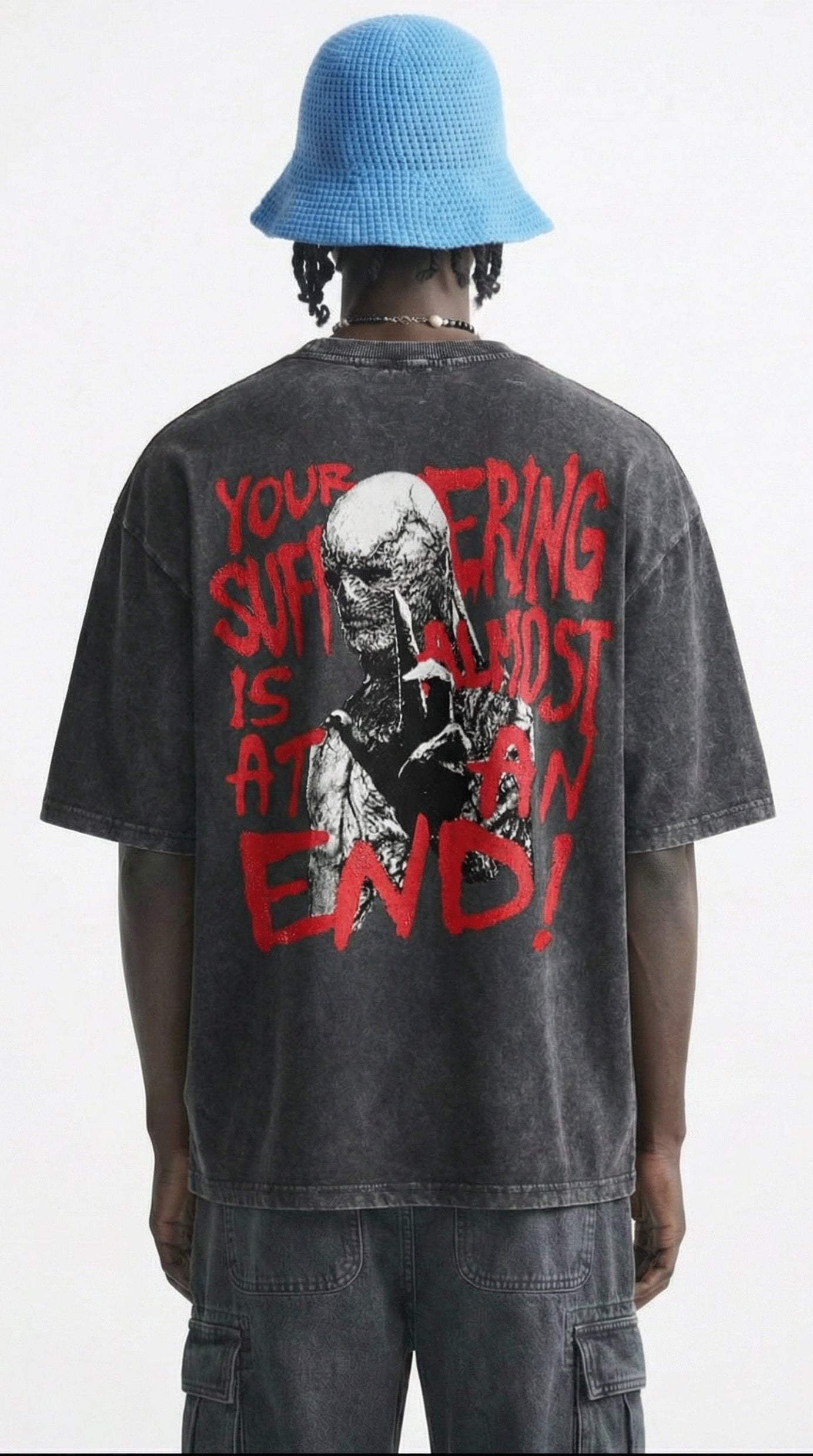 Stranger Things Acid Wash Oversized T-Shirt – Premium 240 GSM Streetwear Tee (Junex)