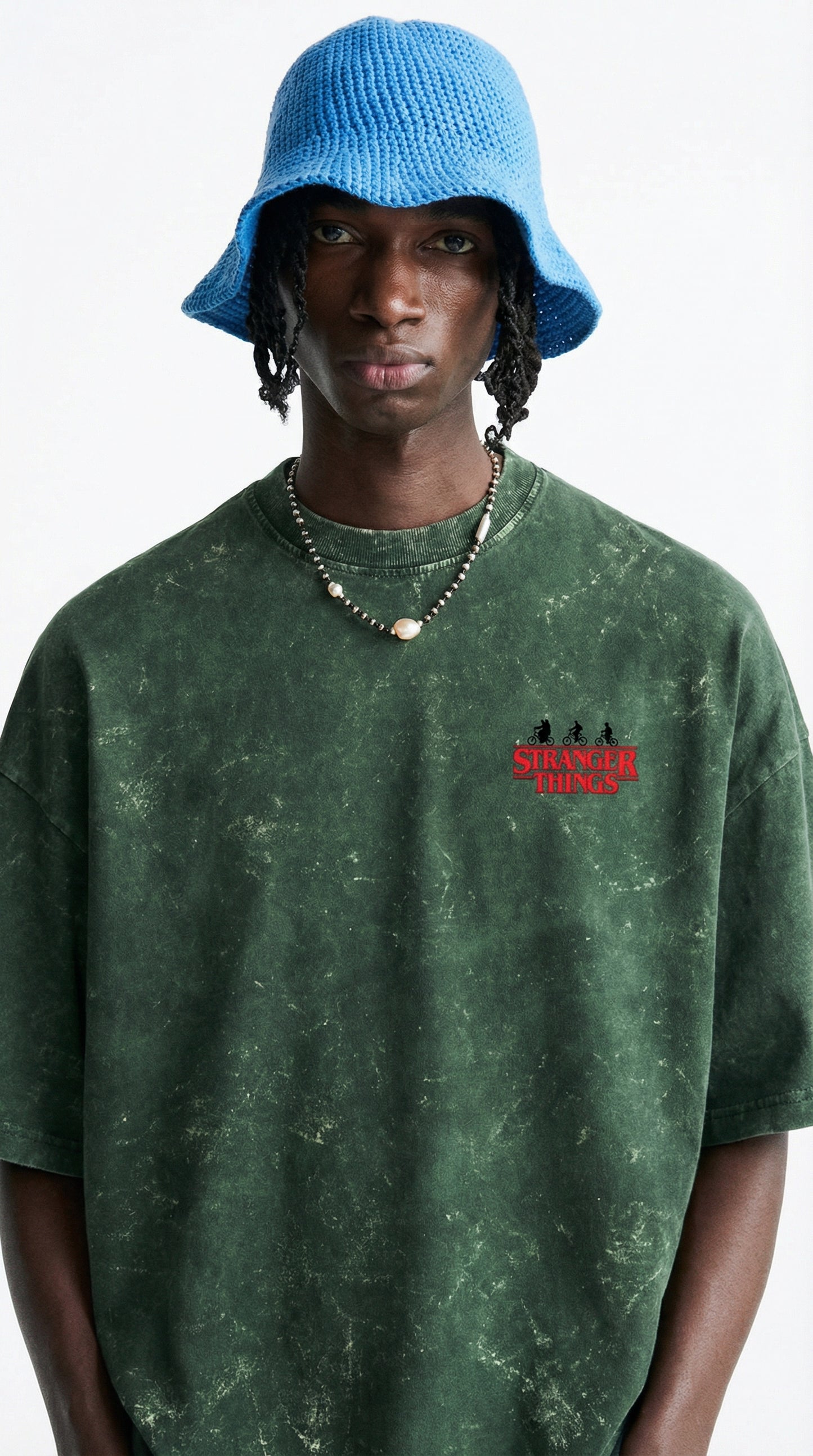 Stranger Things Acid Wash Oversized T-Shirt – Premium 240 GSM Streetwear Tee (Junex)