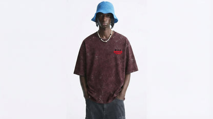 Stranger Things Acid Wash Oversized T-Shirt – Premium 240 GSM Streetwear Tee (Junex)