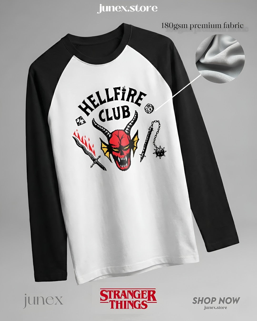 Junex Raglan Tee – Hellfire Strike Edition